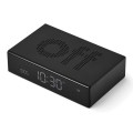 Budzik zegar elektroniczny Flip Premium, czarny - Lexon