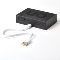 Budzik zegar elektroniczny Flip Premium, czarny - Lexon