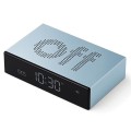 Budzik zegar elektroniczny Flip Premium, jasny niebieski - Lexon