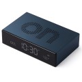 Budzik zegar elektroniczny Flip Premium, niebieski - Lexon