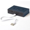 Budzik zegar elektroniczny Flip Premium, niebieski - Lexon