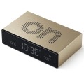 Budzik zegar elektroniczny Flip Premium, złoty Gold - Lexon