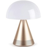 Lampa z głośnikiem bluetooth Mina Audio Led, bezprzewodowa, gold złota - Lexon