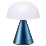 Lampa z głośnikiem bluetooth Mina Audio Led, bezprzewodowa, niebieska - Lexon