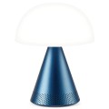 Lampa z głośnikiem bluetooth Mina Audio Led, bezprzewodowa, niebieska - Lexon