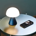 Lampa z głośnikiem bluetooth Mina Audio Led, bezprzewodowa, niebieska - Lexon
