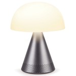 Lampa z głośnikiem bluetooth Mina Audio Led, bezprzewodowa, szara - Lexon