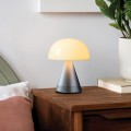 Lampa z głośnikiem bluetooth Mina Audio Led, bezprzewodowa, szara - Lexon