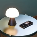 Lampa z głośnikiem bluetooth Mina Audio Led, bezprzewodowa, szara - Lexon