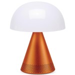 Lampa z głośnikiem bluetooth Mina Audio Led, bezprzewodowa, pomarańczowa - Lexon
