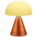 Lampa z głośnikiem bluetooth Mina Audio Led, bezprzewodowa, pomarańczowa - Lexon