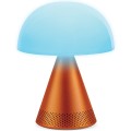 Lampa z głośnikiem bluetooth Mina Audio Led, bezprzewodowa, pomarańczowa - Lexon
