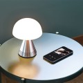 Lampa z głośnikiem bluetooth Mina Audio Led, bezprzewodowa, aluminium - Lexon