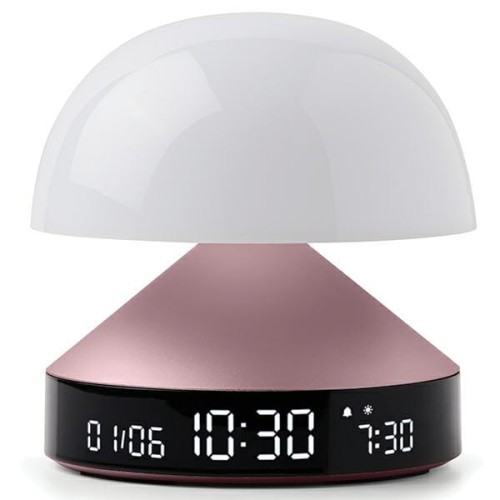 Budzik z lampką Mina Sunrise, różowy – Lexon