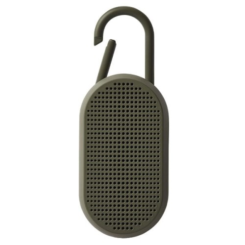 Głośnik bluetooth, wodoodporny, przenośny, Mino T, zielony khaki - Lexon
