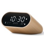 Budzik z termometrem Ray Clock, złoty - Lexon