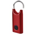 Kłódka na odcisk palca Nomaday, czerwona - Lexon