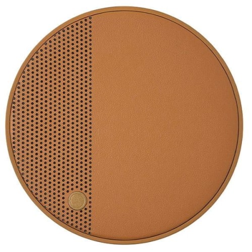 Ładowarka indukcyjna z głośnikiem Oslo Energy+ bluetooth, brązowa - Lexon