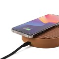 Ładowarka indukcyjna z głośnikiem Oslo Energy+ bluetooth, brązowa - Lexon