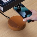 Ładowarka indukcyjna z głośnikiem Oslo Energy+ bluetooth, brązowa - Lexon