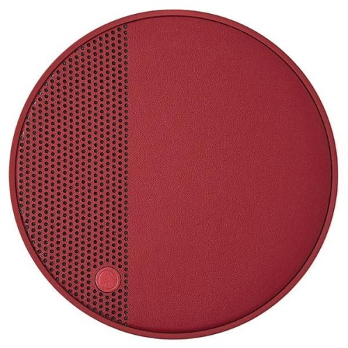 Ładowarka indukcyjna z głośnikiem Oslo Energy+ bluetooth, czerwona - Lexon