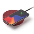 Ładowarka indukcyjna z głośnikiem Oslo Energy+ bluetooth, czerwona - Lexon