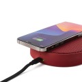 Ładowarka indukcyjna z głośnikiem Oslo Energy+ bluetooth, czerwona - Lexon