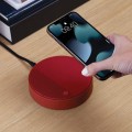 Ładowarka indukcyjna z głośnikiem Oslo Energy+ bluetooth, czerwona - Lexon