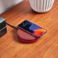 Ładowarka indukcyjna z głośnikiem Oslo Energy+ bluetooth, czerwona - Lexon