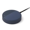 Ładowarka indukcyjna z głośnikiem Oslo Energy+ bluetooth, niebieska - Lexon