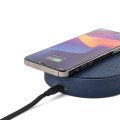 Ładowarka indukcyjna z głośnikiem Oslo Energy+ bluetooth, niebieska - Lexon