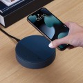 Ładowarka indukcyjna z głośnikiem Oslo Energy+ bluetooth, niebieska - Lexon