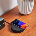 Ładowarka indukcyjna z głośnikiem Oslo Energy+ bluetooth, czarna - Lexon
