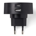Ładowarka sieciowa USB C, USB A, Poweron 30W, czarna - Lexon
