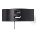 Ładowarka sieciowa USB C, USB A, Poweron 30W, czarna - Lexon