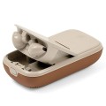 Słuchawki bezprzewodowe, z głośnikiem bluetooth Speakerbuds, brązowe - Lexon