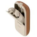Słuchawki bezprzewodowe, z głośnikiem bluetooth Speakerbuds, brązowe - Lexon