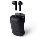 Słuchawki bezprzewodowe, z głośnikiem bluetooth Speakerbuds, czarne - Lexon