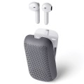 Słuchawki bezprzewodowe, z głośnikiem bluetooth Speakerbuds, szare - Lexon