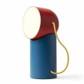 Lampa stołowa bezprzewodowa Orbe LED, niebiesko-czerwona - Lexon