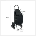 Wózek na zakupy z kółkami na schody Nomad 36L, czarny - 5five