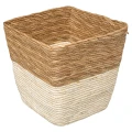Kosz pleciony ze słomy 31x31 cm, Modul White - 5five