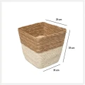 Kosz pleciony ze słomy 31x31 cm, Modul White - 5five