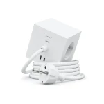 Power cube with usb Square 1 Ice Yellow - Avolt