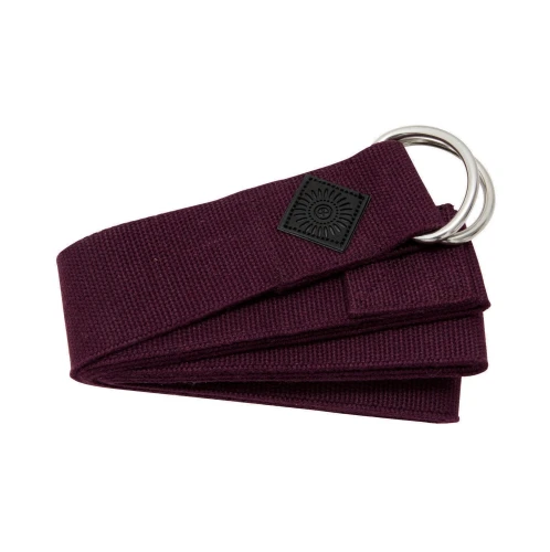 Pasek do jogi bawełniany, Simple Days burgundowy - Nordal