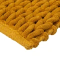 Dywanik łazienkowy o splocie warkoczowym Colorama 50x120, żółty - 5five