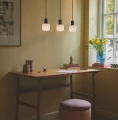 Szklana lampa sufitowa ryflowana Milford Mini 3 klosze - Nordlux