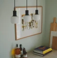 Szklana lampa sufitowa ryflowana Milford Mini 3 klosze - Nordlux