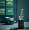 Lampa marmurowa stołowa Siv, czarna - Nordlux