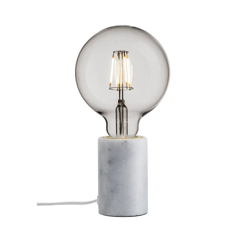 Lampa marmurowa stołowa Siv, biała - Nordlux